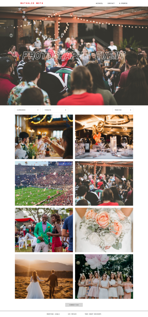 Capture du projet Nathalie Mota