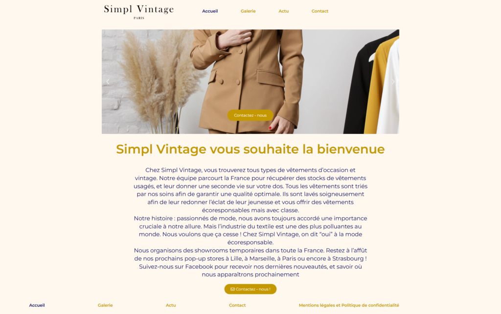 Capture du projet Simple Vintage